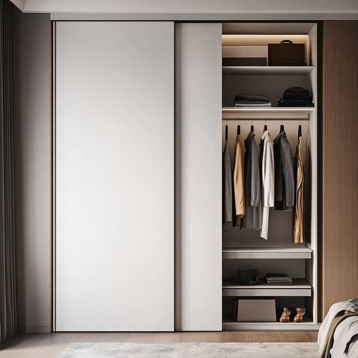 Шкаф купе в спальню в стиле минимализм